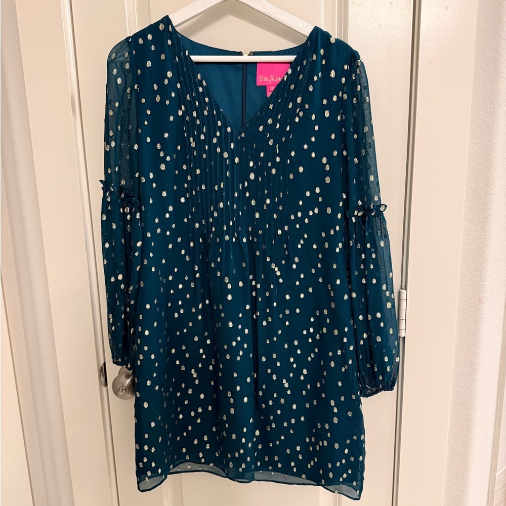 Lilly Pulitzer Green Silk Dress